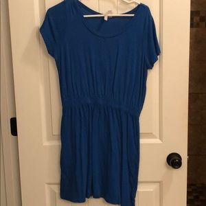Royal blue T-shirt dress